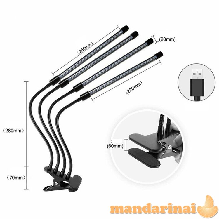 Programuojama keturguba pilno spektro lempa su tvirtinimu