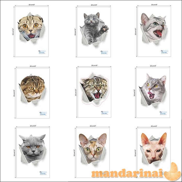 3D lipdukas interjerui Kačiukas