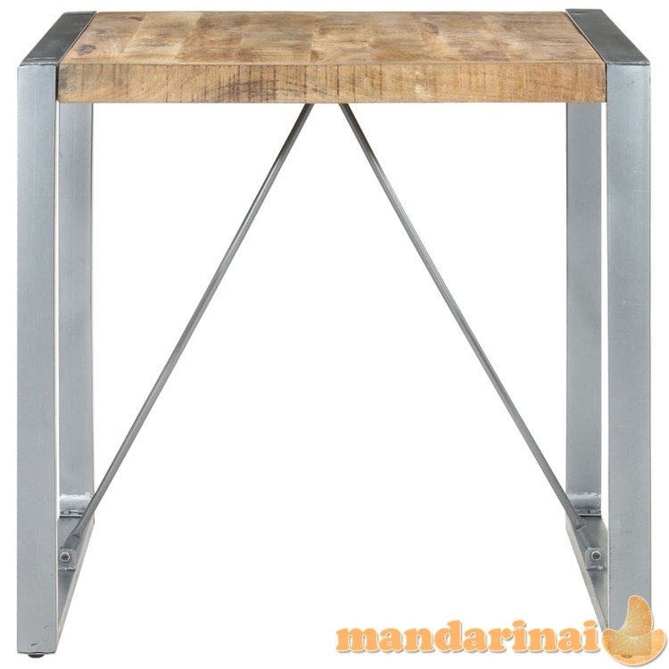 Valgomojo stalas, 80x80x75cm, neapdorota mango mediena