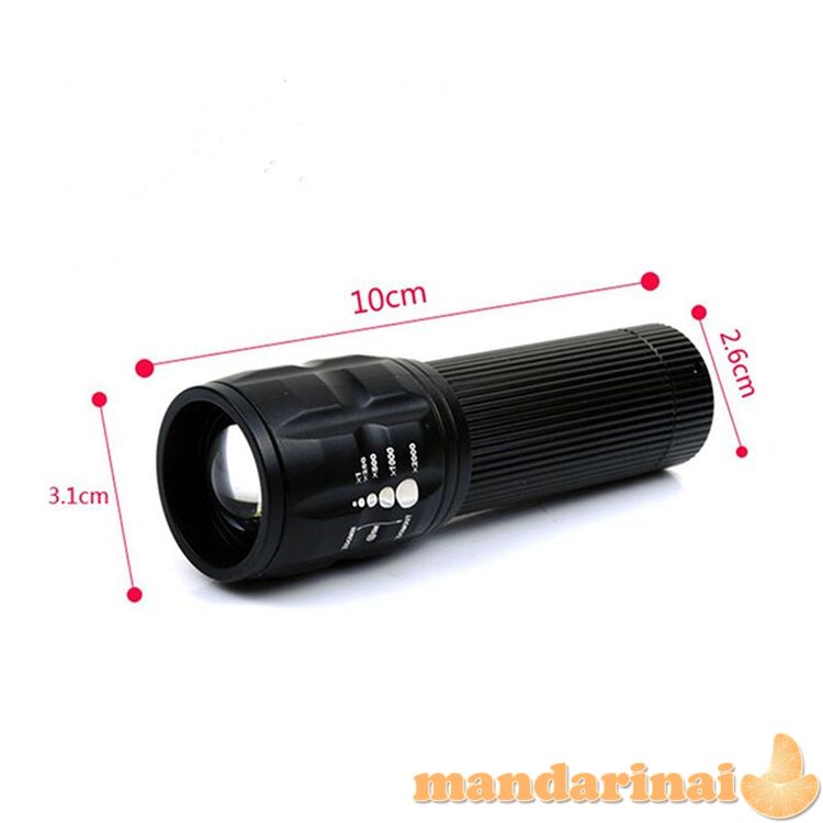 Prožektorius CREE XM-L T6 LED su fokusuojamu spinduliu