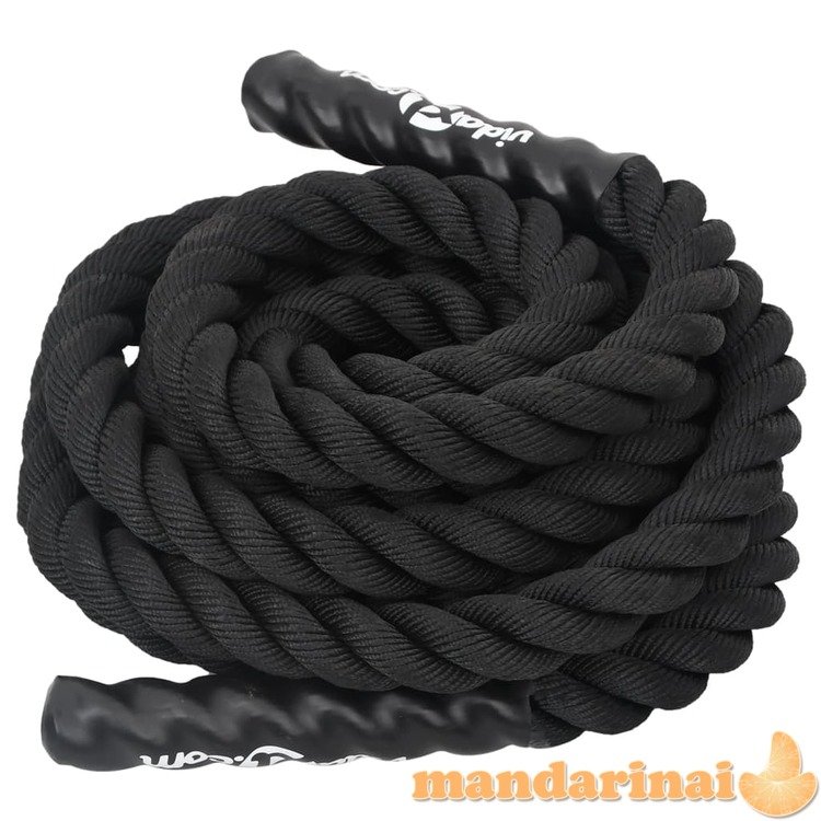 Jėgos virvė, juodos spalvos, 6m, 4,5kg, poliesteris