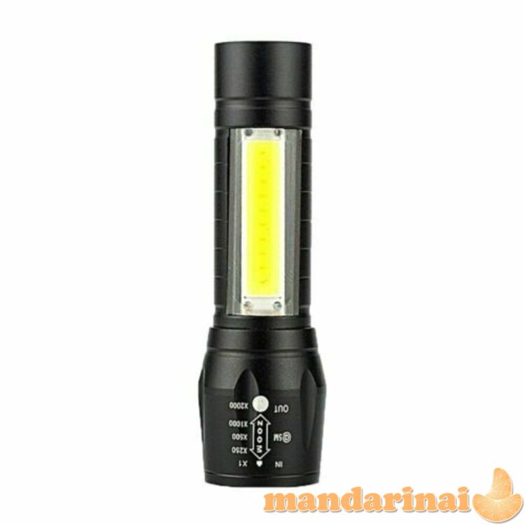 Įkraunamas prožektorius T6 COB su fokusuojamu spinduliu