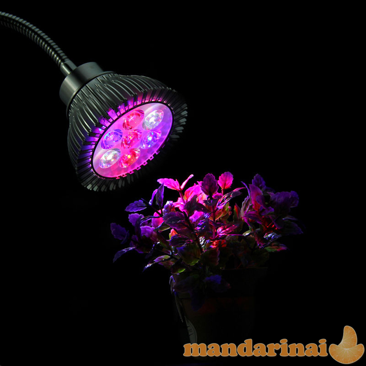 Pilno spektro 25W lempa augalų auginimui su tvirtinimu