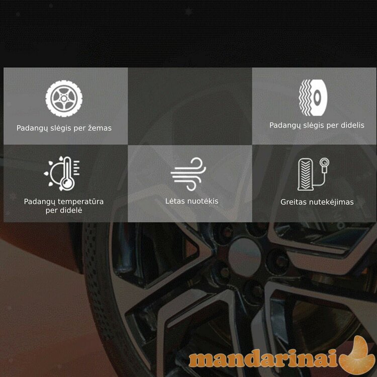 Padangų slėgio sekimo sistema