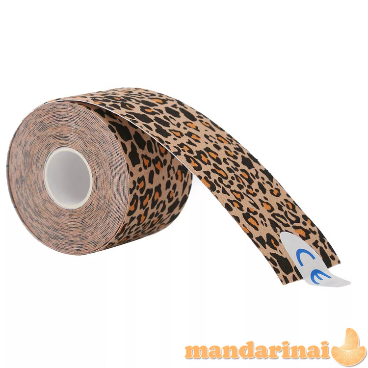 Kinezioteipai Su Gepardorašto raštu sportuojantiems 5m rulonėlis