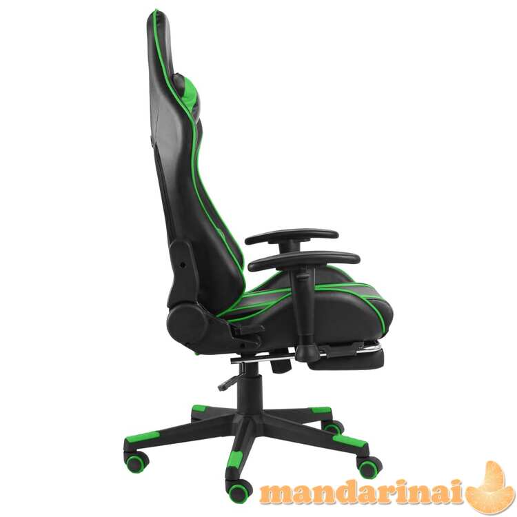 Pasukama žaidimų kėdė su pakoja, žalios spalvos, pvc