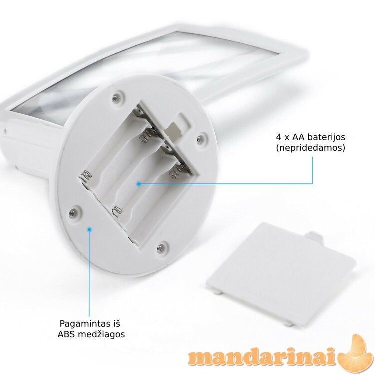 Didinamasis stiklas su stovu ir LED apšvietimu