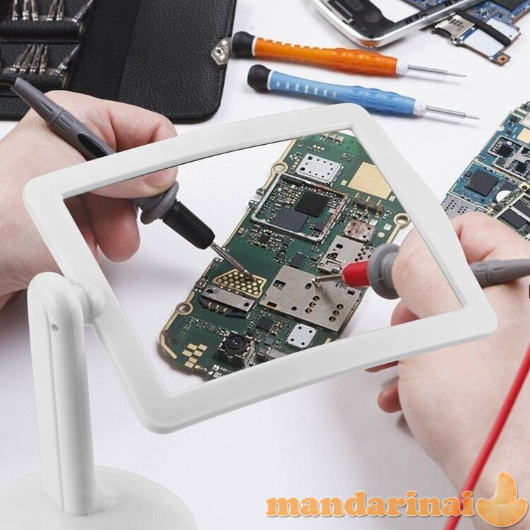 Didinamasis stiklas su stovu ir LED apšvietimu