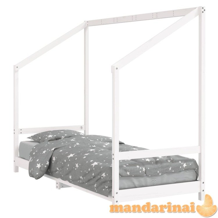 Vaikiškos lovos rėmas, baltas, 80x200cm, pušies masyvas