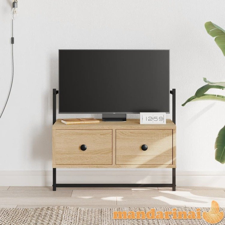 Sieninė televizoriaus spintelė, ąžuolo, 60,5x30x51cm, mediena