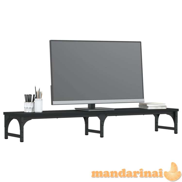 Monitoriaus stovas, juodas, 105x23x15,5cm, apdirbta mediena
