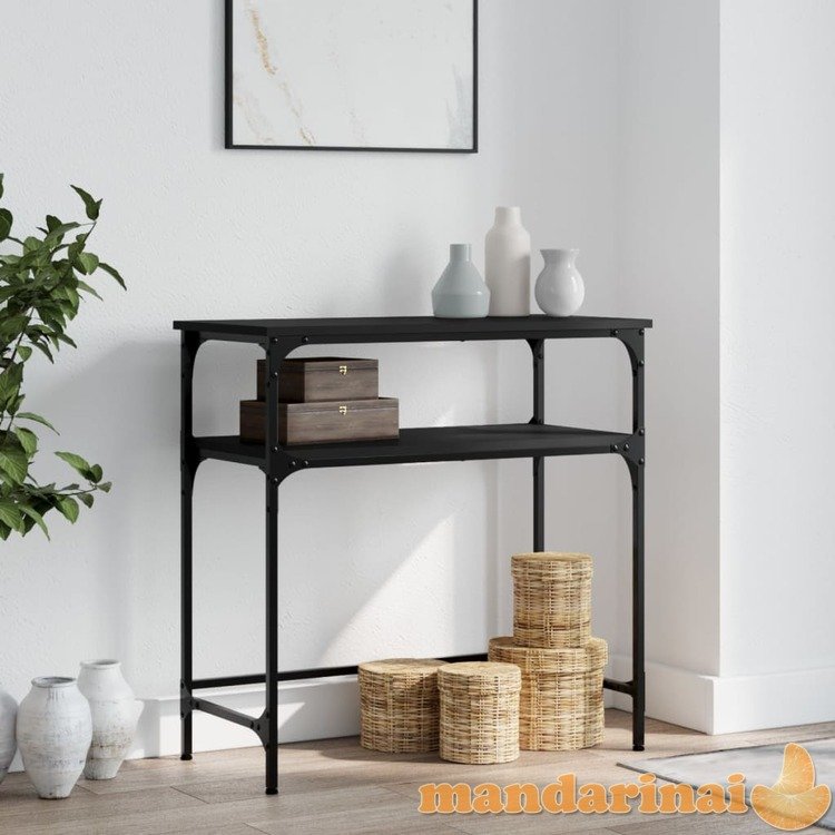 Konsolinis staliukas, juodas, 75x35,5x75cm, apdirbta mediena