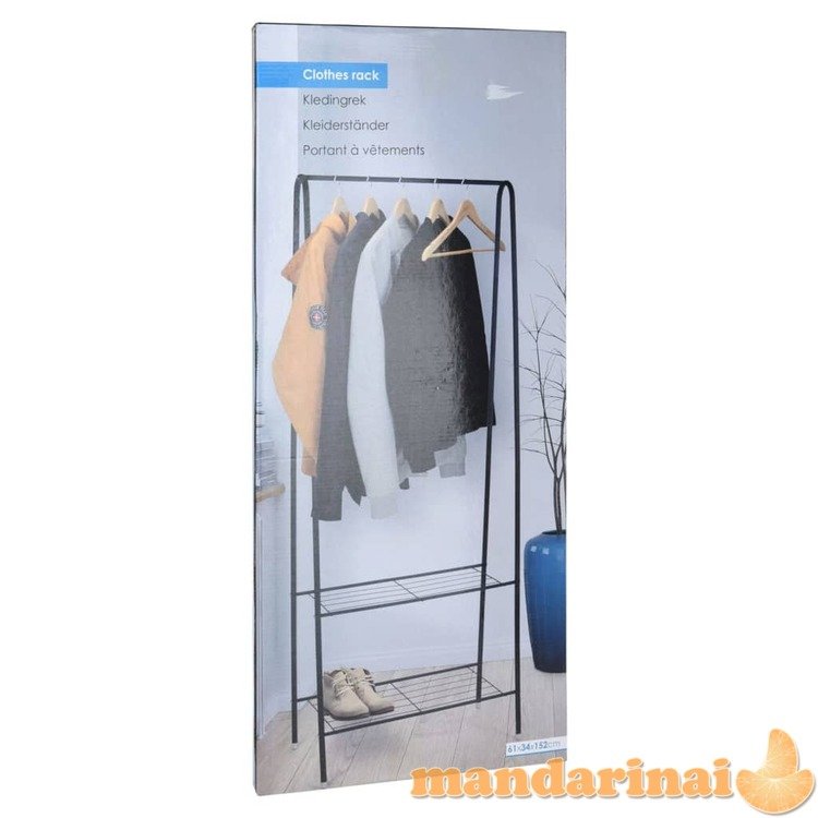 Storage solutions drabužių kabykla su 2 lentynomis, 61x34x152cm