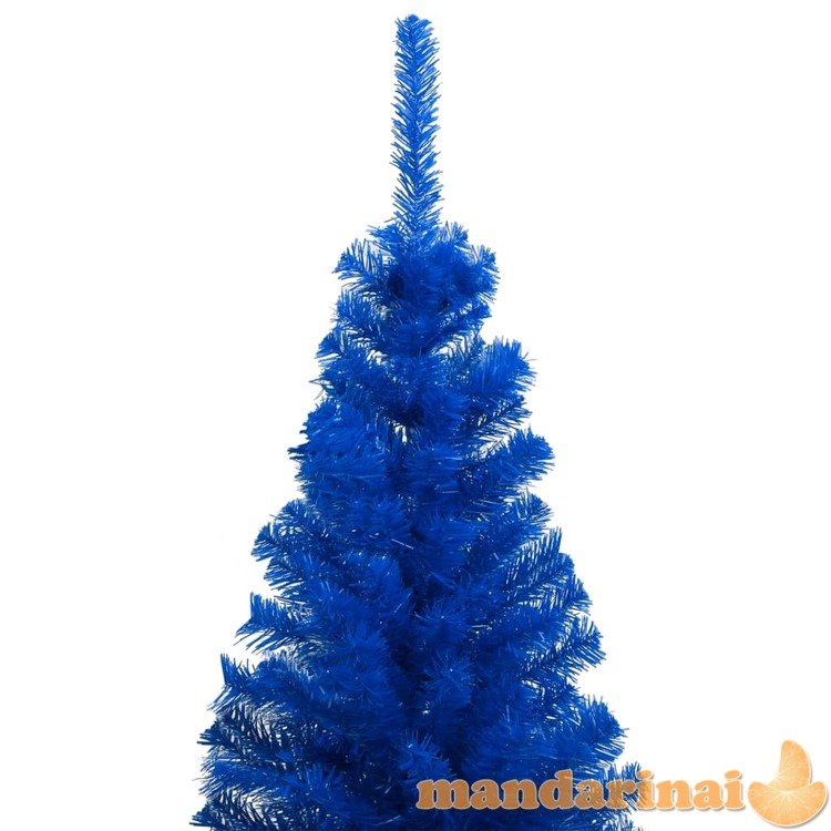 Dirbtinė kalėdų eglutė su žaisliukais, mėlyna, 120cm, pvc