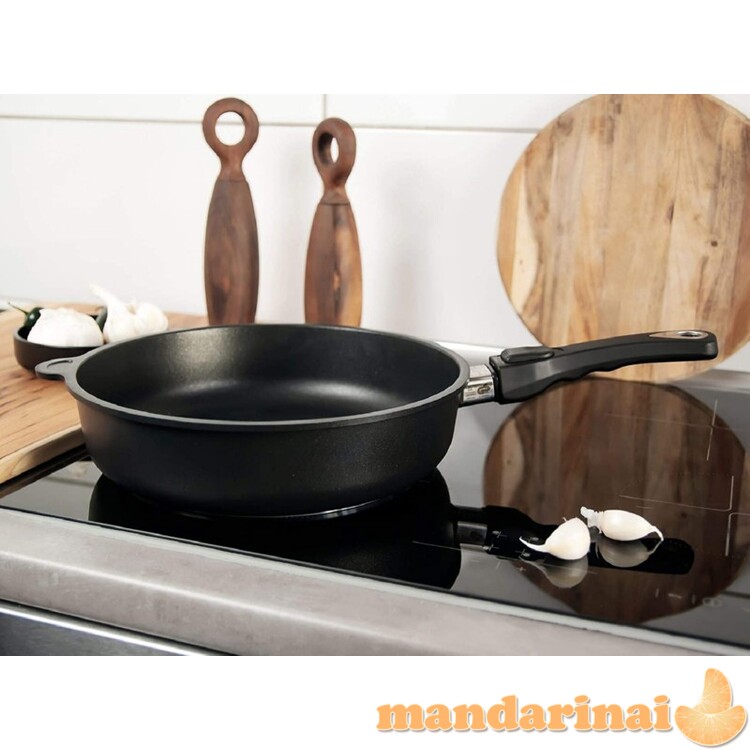 Indukcinė keptuvė nuimama rankena 