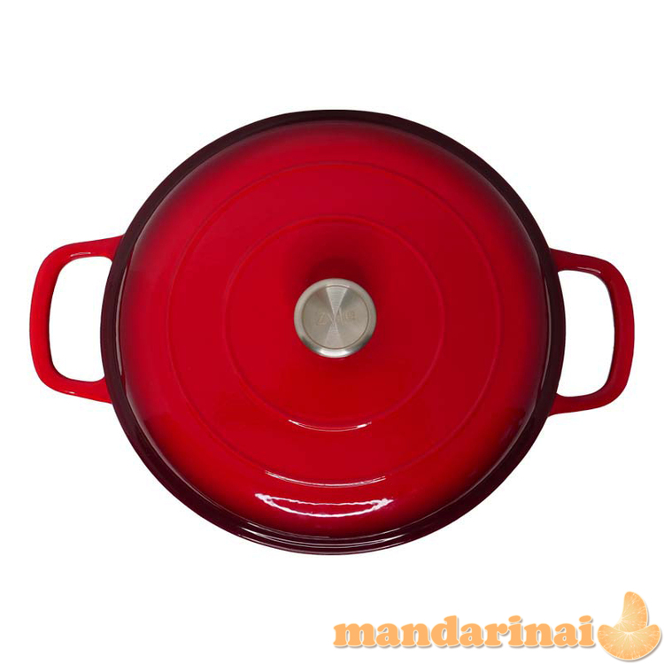 Apvalus emaliuotas ketaus puodas 