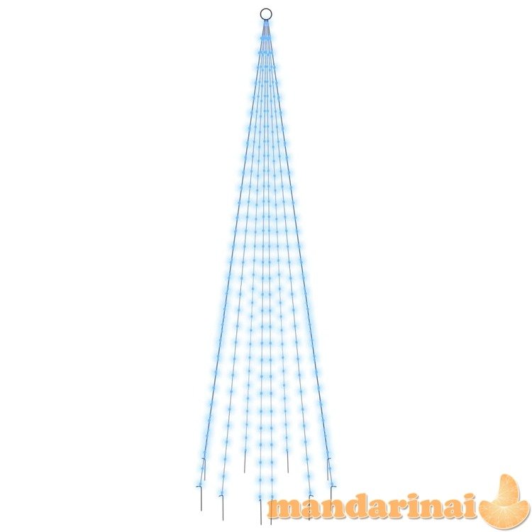 Kalėdų eglutė ant vėliavos stiebo, 300cm, 310 mėlynų led