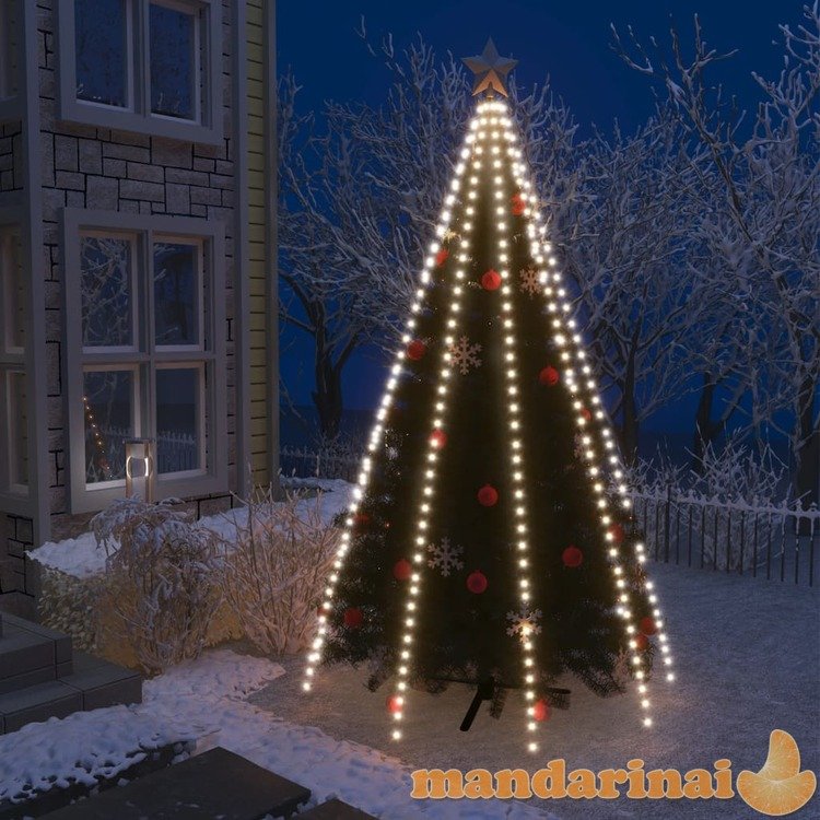Kalėdų eglutės girlianda su 400 šaltų baltų led lempučių, 400cm