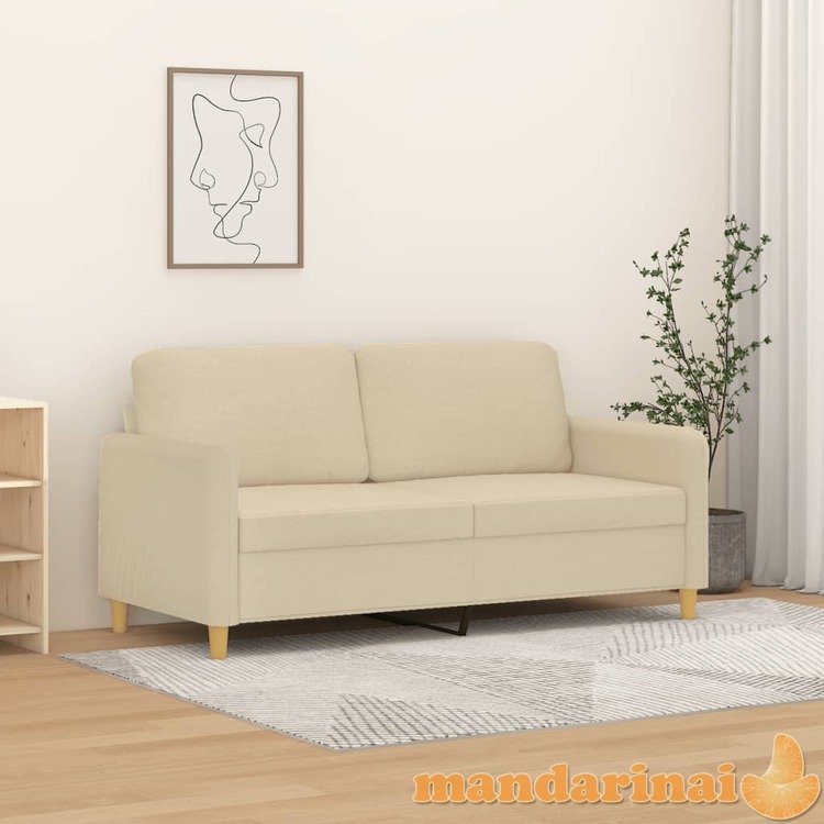 Dvivietė sofa, kreminės spalvos, 140cm, audinys