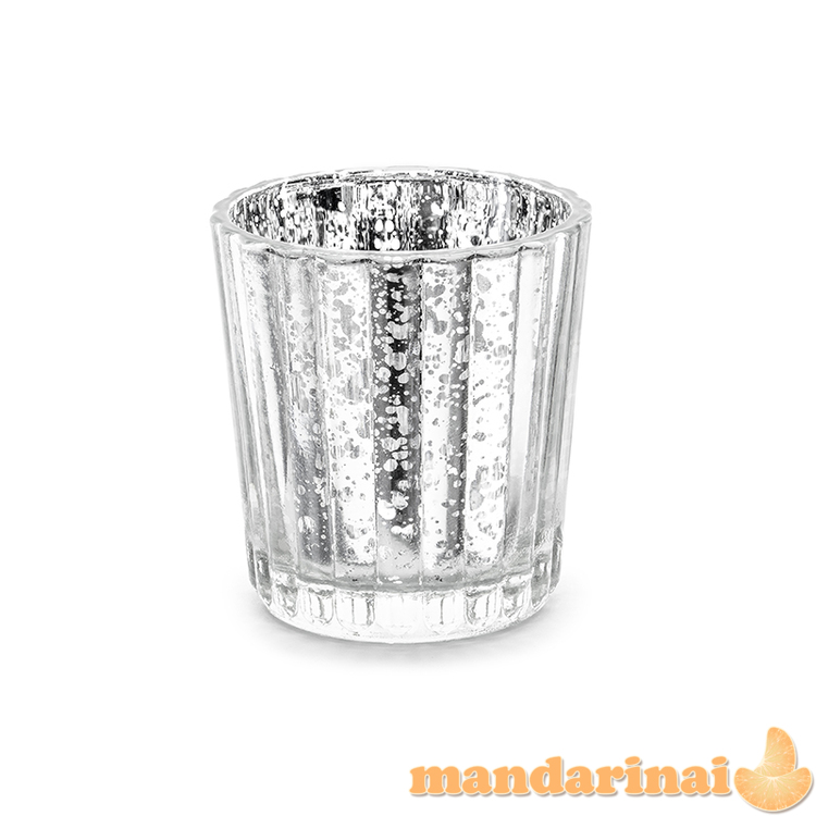 Candle holder, silver, 6cm (1 pkt / 4 pc.)