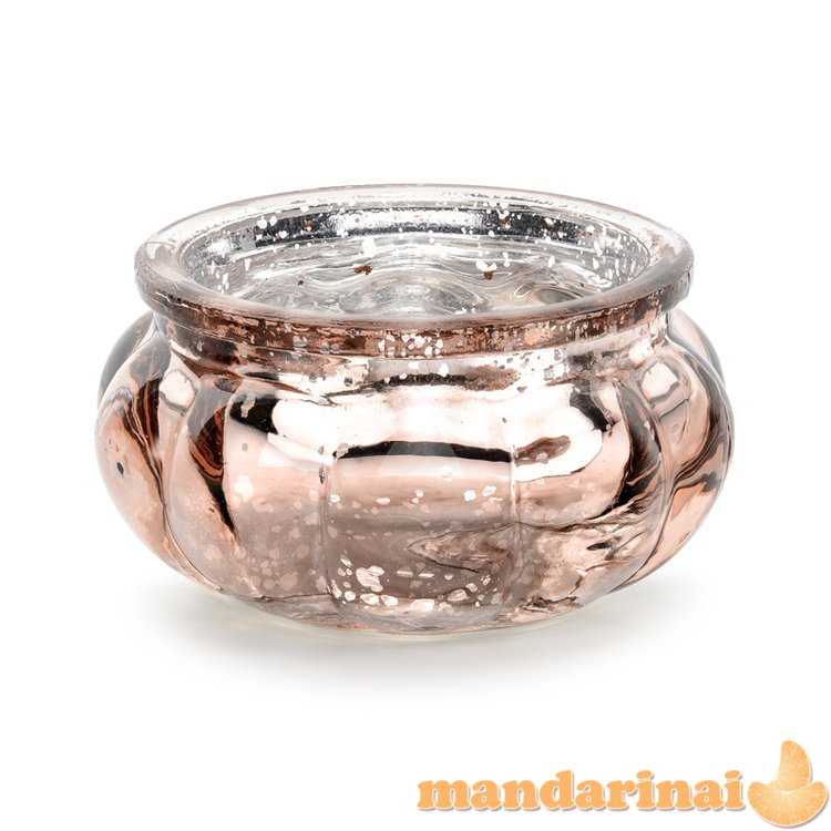 Candle holder, rose gold, 3cm (1 pkt / 4 pc.)