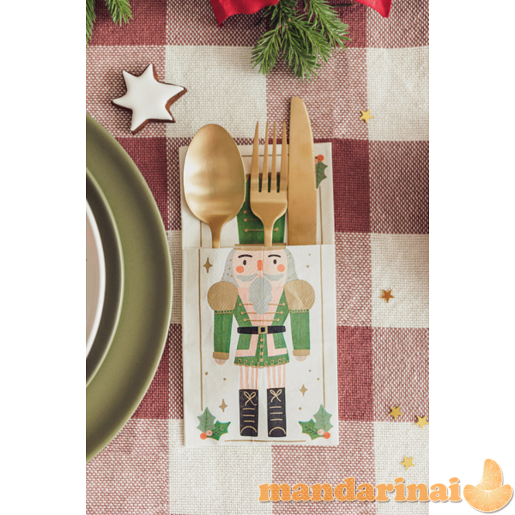 Cutlery bag Nutcracker, 10x20 cm, mix (1 pkt / 6 pc.) 1