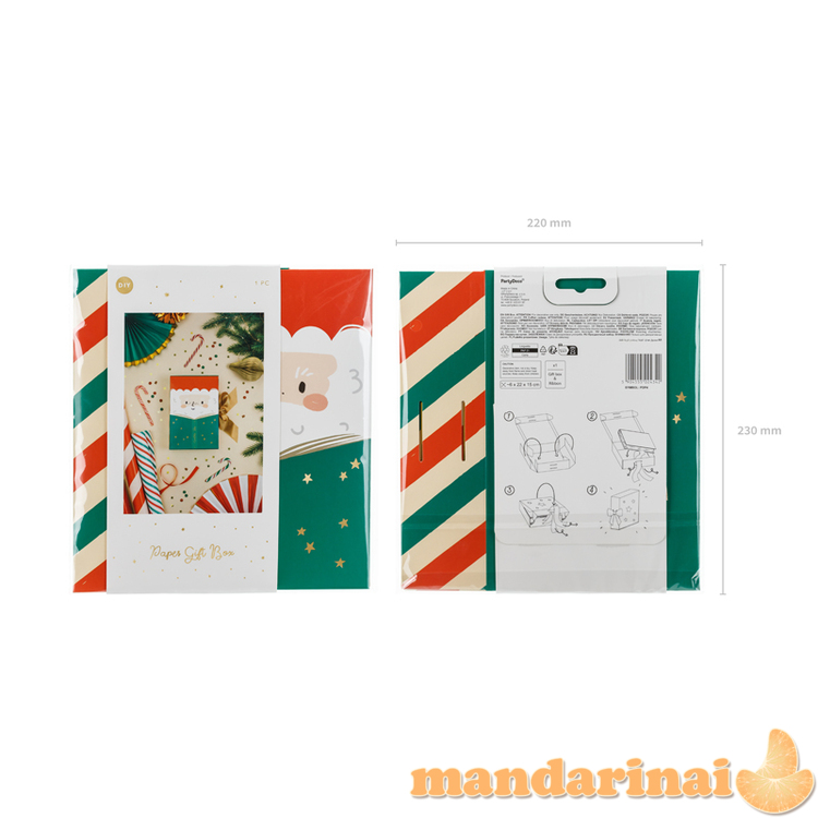 Gift box Santa, 6x22.5x15 cm, mix 7