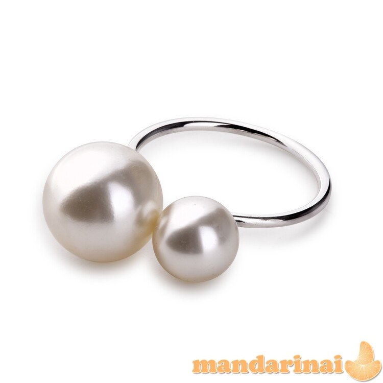 ADRIANNE servetėlių laikiklis - Sidabrinis perlas