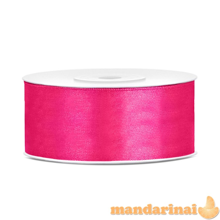 Satin Ribbon, dark pink, 25mm/25m (1 pc. / 25 lm)