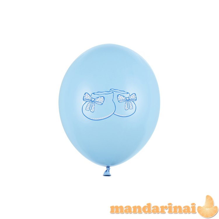 Balloons 30cm, Bootee, Pastel Baby Blue (1 pkt / 6 pc.)