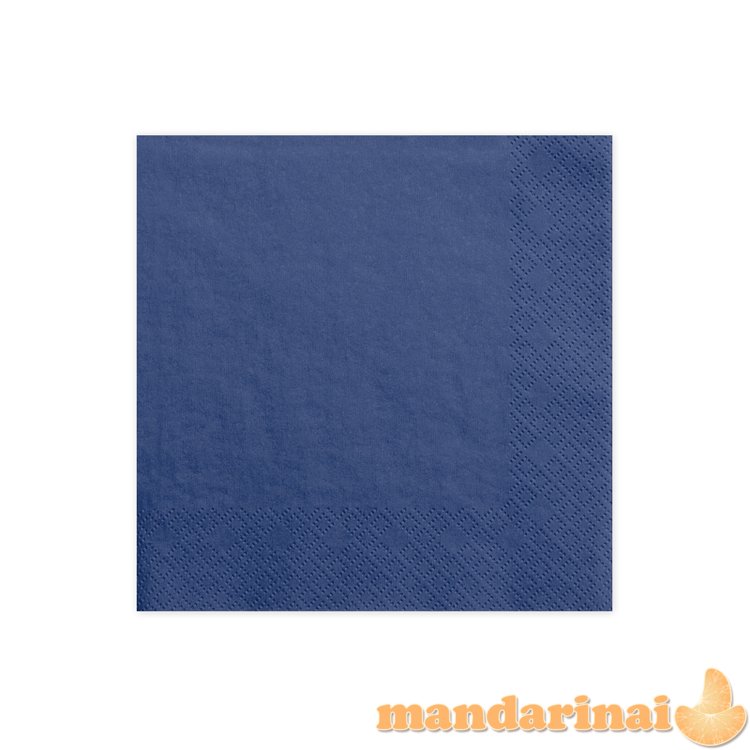 Napkins, 3 layers, navy blue, 33x33cm (1 pkt / 20 pc.)