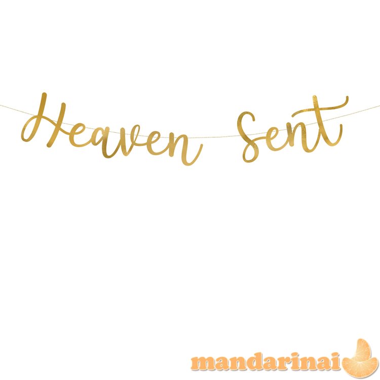Banner Heaven Sent, gold, 14.5x85cm