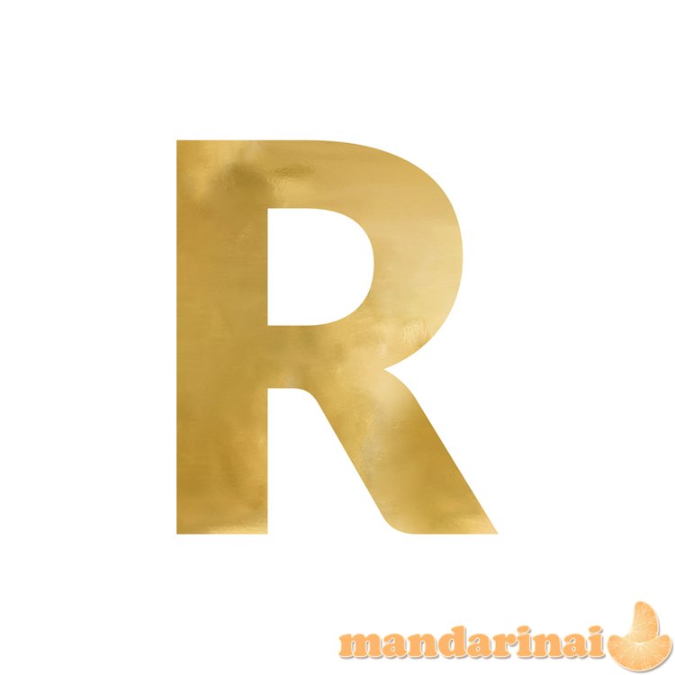 Mirror letter   R  , gold, 50x60 cm