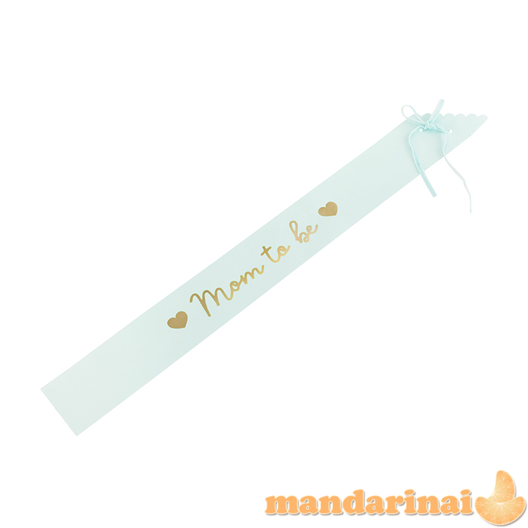 Sash Mom to be, light tiffany blue, 75 cm