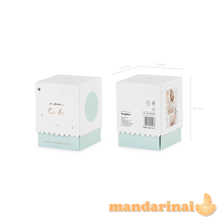 Sash Mom to be, light tiffany blue, 75 cm