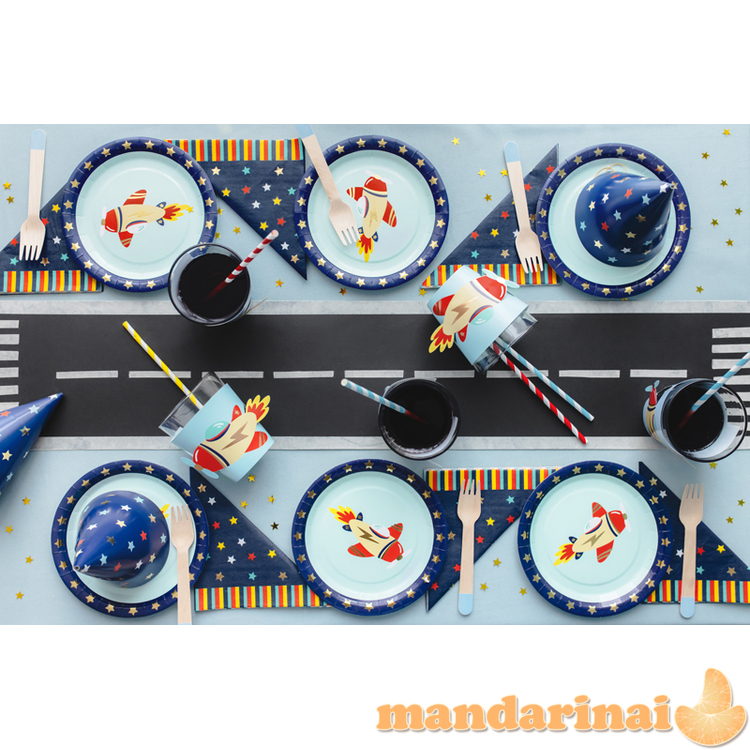 Napkins Stars, 33x33 cm, navy blue (1 pkt / 12 pc.)