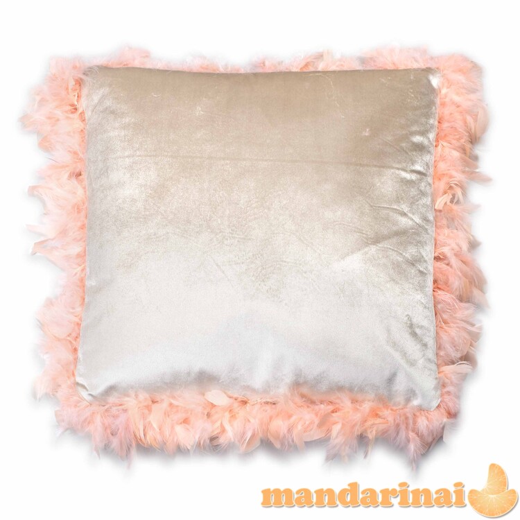 LORETA BEIGE pagalvė 44x44cm su putplasčio užpildu