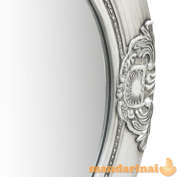 Sieninis veidrodis, sidabrinis, 50cm, barokinio stiliaus