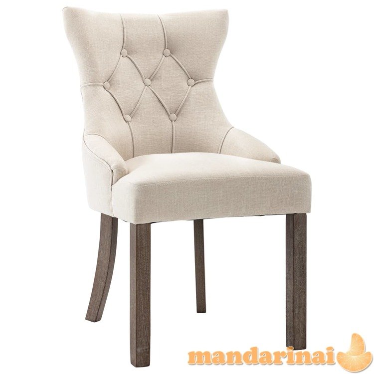 Valgomojo kėdės, 4vnt., smėlio spalvos, audinys (2x287945)