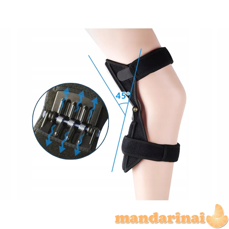 Kelio sąnario įtvaras su lankstais