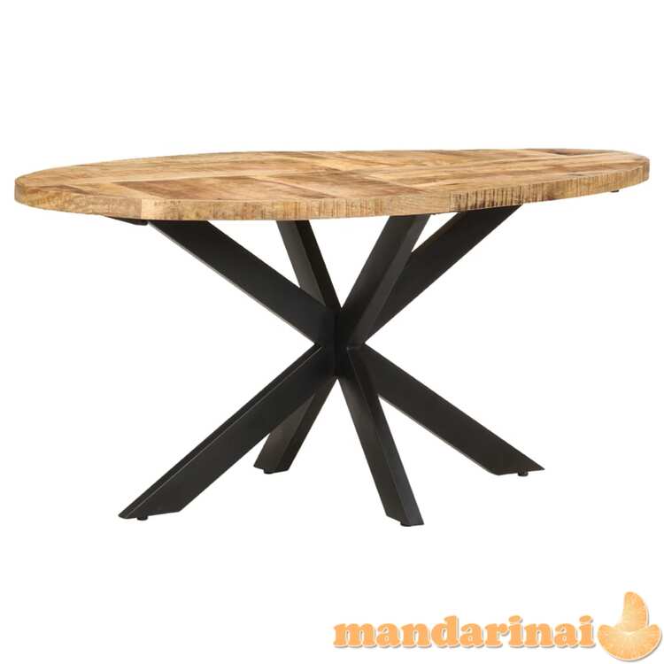 Valgomojo stalas, 160x90x75cm, neapdorota mango mediena