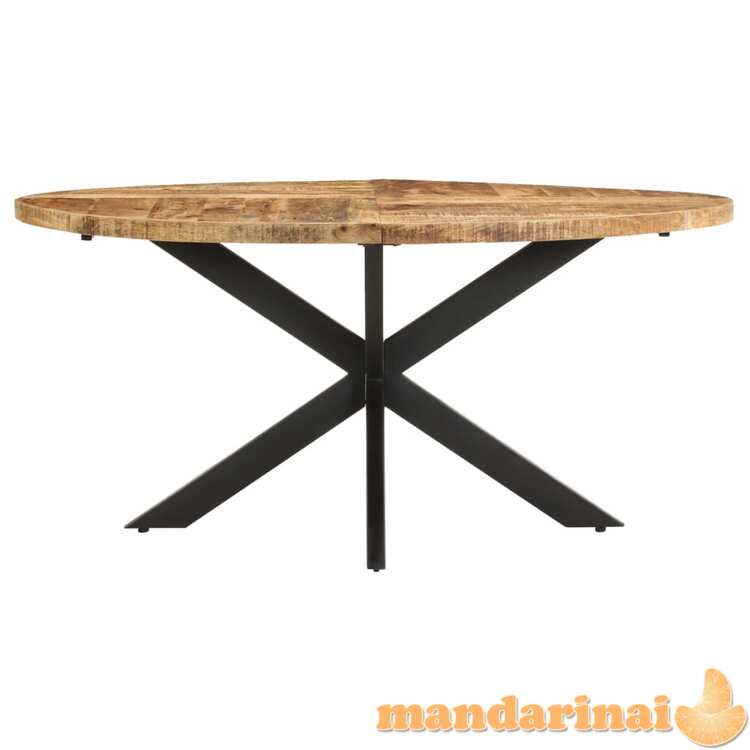 Valgomojo stalas, 160x90x75cm, neapdorota mango mediena