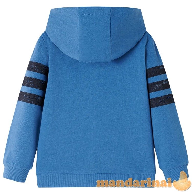 Vaikiškas sportinis megztinis su gobtuvu, mėlynos spalvos, 116 dydžio