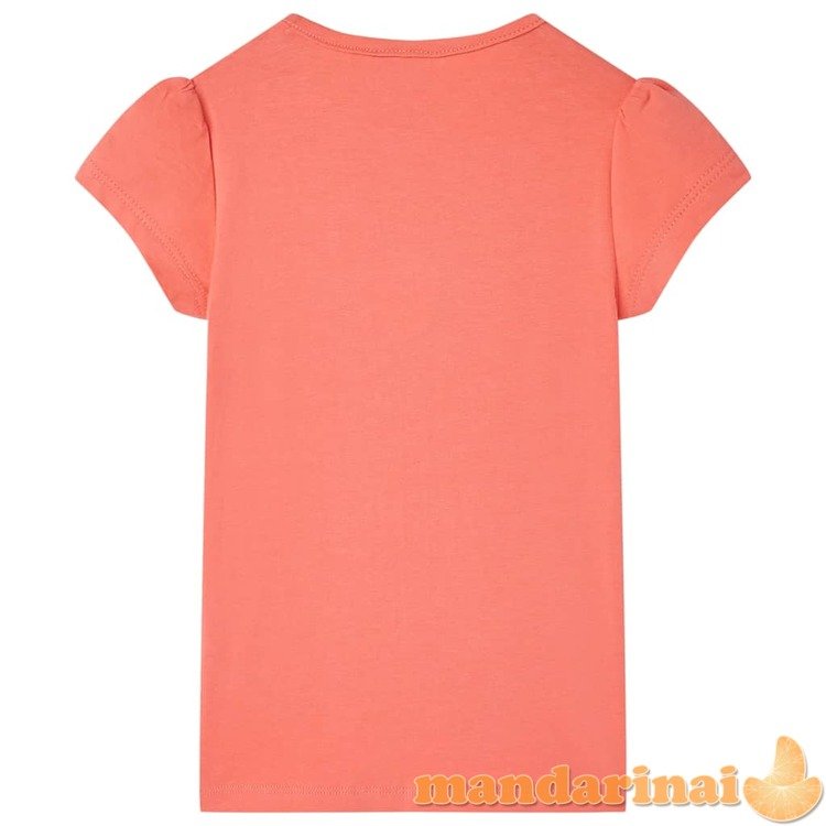 Vaikiški marškinėliai, koralinės spalvos, 140 dydžio