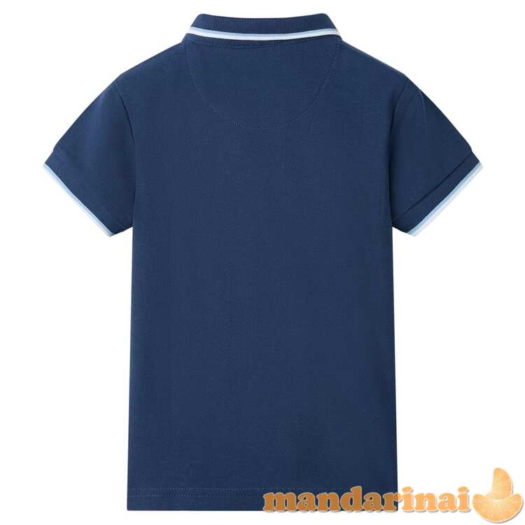 Vaikiški polo marškinėliai, tamsiai mėlynos spalvos, 140 dydžio