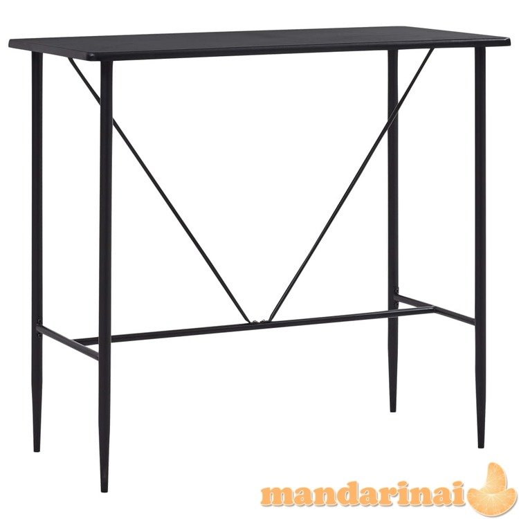 Baro stalas, juodos spalvos, 120x60x110cm, mdf