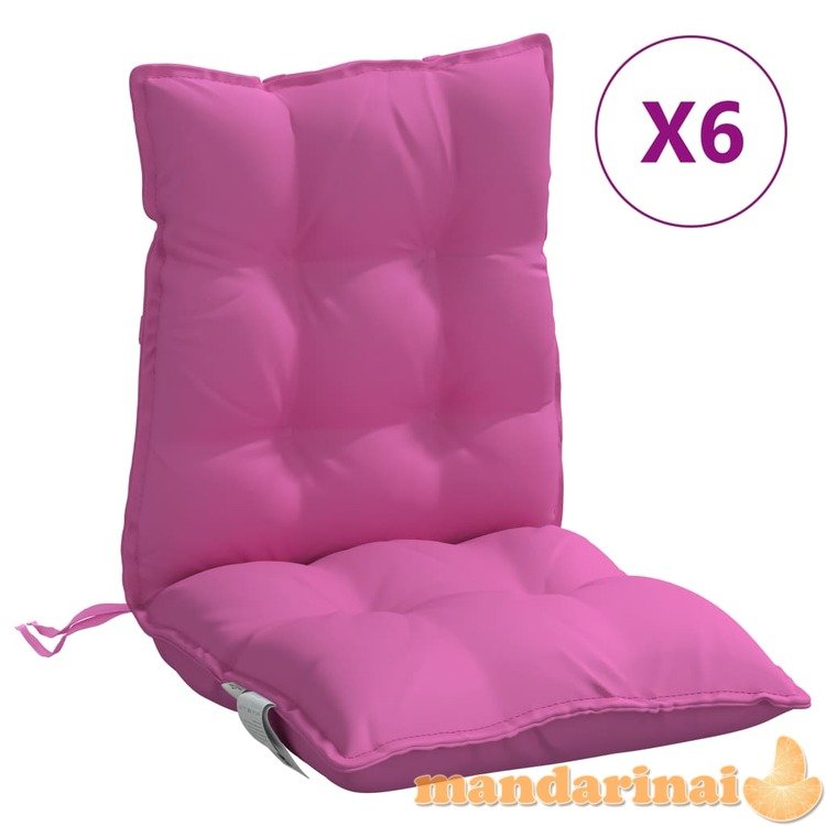 Kėdės pagalvėlės, 6vnt., rožinės, oksfordo audinys