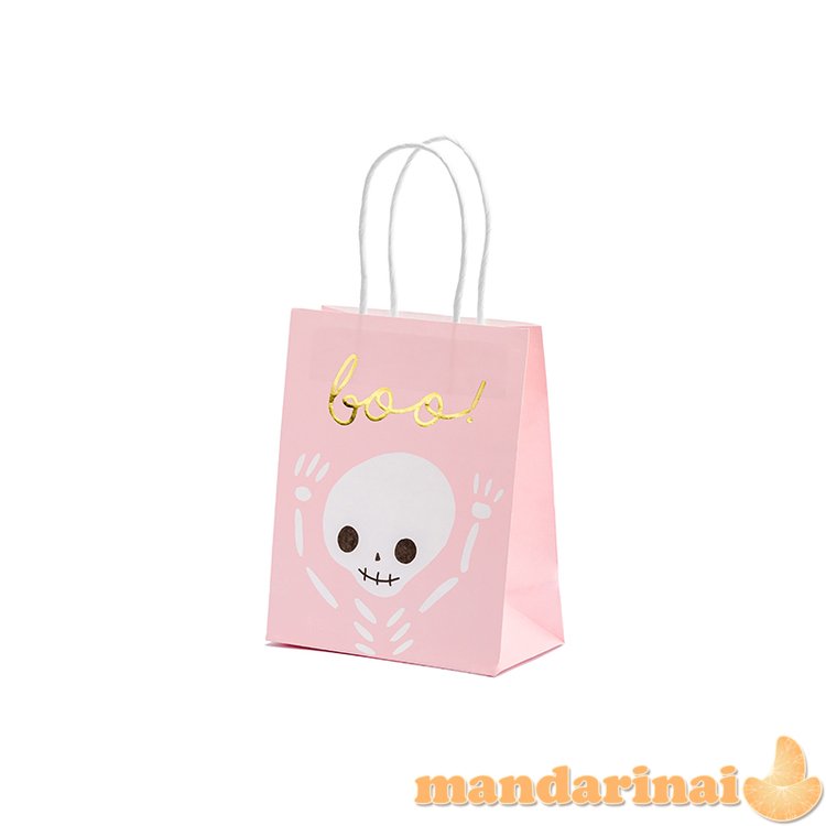 Gift bag Boo, pink, 14x18x8cm