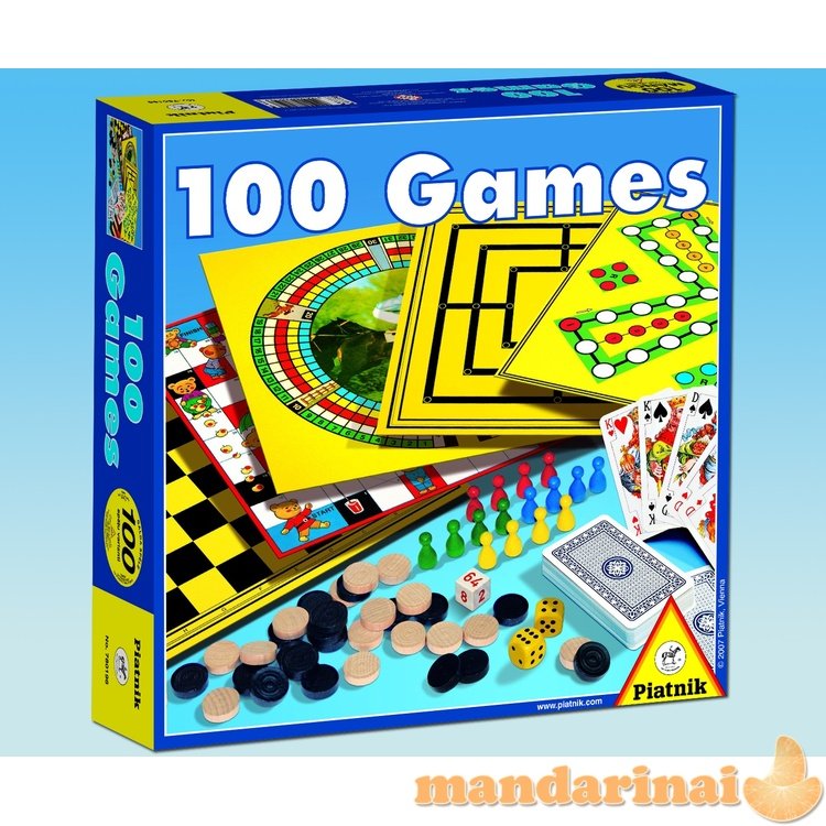 PIATNIK Board game set 100 Games (In Latvian, Russian lang.)