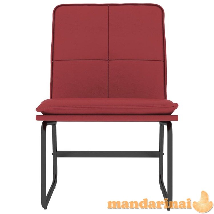 Poilsio kėdė, raudonojo vyno spalvos, 54x75x76cm, dirbtinė oda